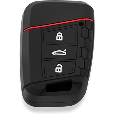 Housse de protection en silicone pour clé de voiture For Volkswagen Vw Magotan Passat B8 Golf For Skoda Superb A7 Support Coque Accessoires Porte-clés black