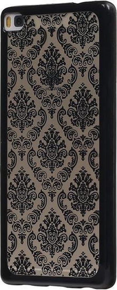 Zwart Brocant TPU back case cover hoesje voor Huawei Honor 7i
