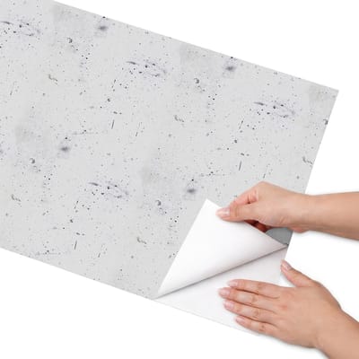 Coloray Meubel Wrap Folie - Wit Meubelfolie - 50x100 cm - Meubel Wrap Folie Subtiele abstractie - Plakfolie Meubels - Abstract Meubelfolie - Decoratiefolie Zelfklevend - Slaapkamer decoratie - Abstractie