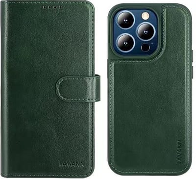 Telefoonhoesje Leer Book Case 2 in 1 - Geschikt voor Samsung S24 Ultra - Groen - Magnetic Case - Ruimte voor 3 pasjes