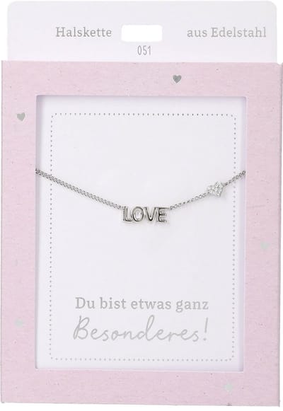 Depesche ketting hart hanger zilver - sieraden cadeau dames.