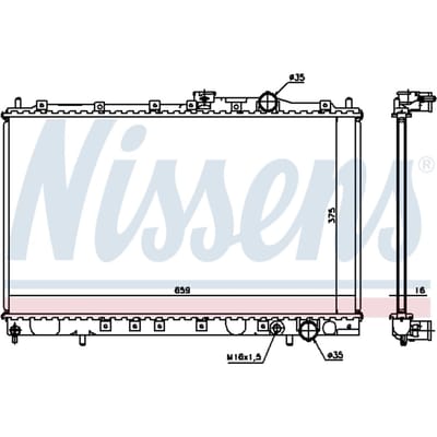 Radiator, motorkoeling NISSENS 62839