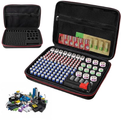 Batterij Opbergdoos - Batterij Organizer - Batterijen Sorteren - Inclusief Tester - Voor Veel Batterijen - Zwart