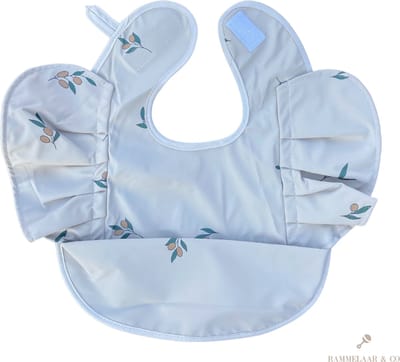 Rammelaar&Co Slabber Olive - Slabber voor Baby's - Olijfpatroon - Olijfmotief - Trendy