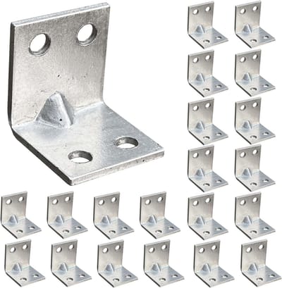 Hoekbeugels - Verbindingsstukken - Meubels Versterken - Verstevigd Ontwerp - 20x20x20 mm - Zilver