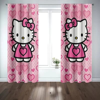 Hello Kitty gordijnen - 120 x 150 cm ( 2 stuks van 60 cm )