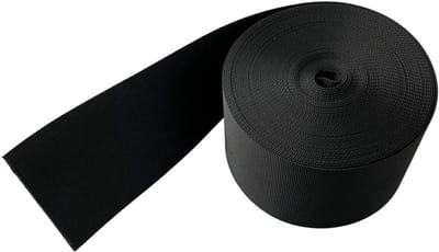 Nylon Band - Webbingband Singelband - Projecten Verstevigen - Hoge Treksterkte - 10 meter - Zwart