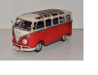 MadDeco - blikken volkswagen bus - bulli - T1 - samba - rood - officiële - licentie