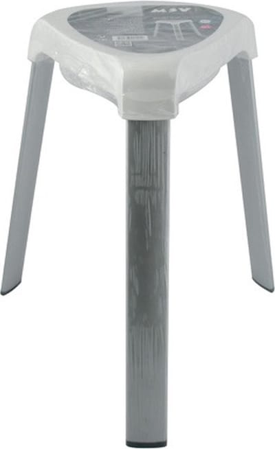 Spirella Douchestoel Ergonomisch – Badkamerstoel Wit – Douchekruk van Polypropyleen – 24 x 29 x 45 cm