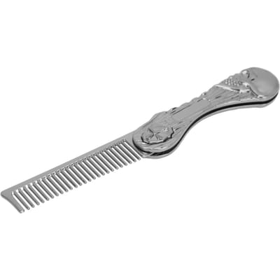Opvouwbare Haarstyling Borstel Zinklegering Voorkomt Statische Elektriciteit Zak Olie Haar Kam Kapperskam Zilver zilver