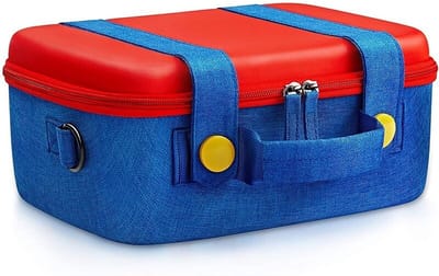 DrPhone RB-MBOX 2 in 1 – Geschikt voor N-Switch – NT Case – Koffer - Beschermhoes + Extra Cover – Console hoes –Blauw/Rood