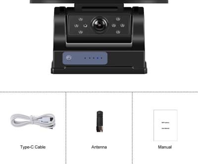 Casa Living Autocamera - Draadloze Achteruitrijcamera - 720P HD - Zonnepaneel Oplaadbaar - IP67 Waterdicht - Wifi Verbinding - Zwart