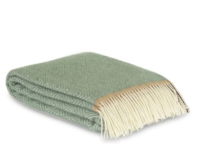 MoST - Wollen plaid Venezia mint - 100% Nieuw-Zeelandse wol - 140 x 200 cm - groen