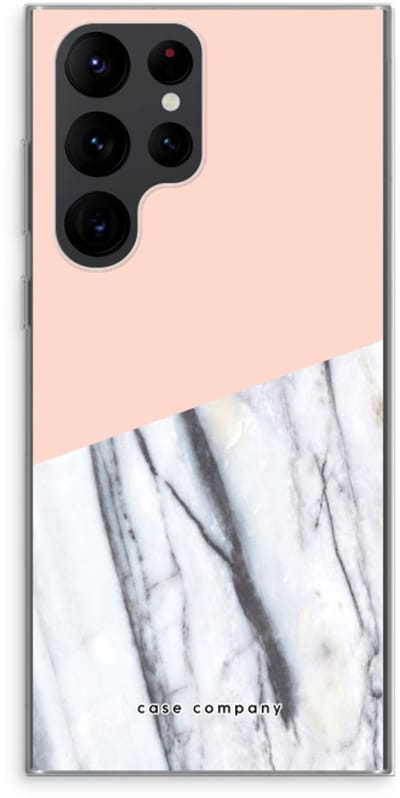 Case Company® - Hoesje geschikt voor Samsung Galaxy S22 Ultra hoesje - A touch of peach - Soft Cover Telefoonhoesje - Bescherming aan alle Kanten en Schermrand