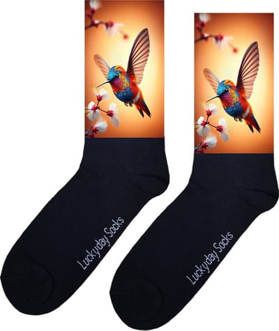 Vogel - Verjaardag cadeau - Grappige sokken - Print sokken - Leuke sokken voor heren en dames - Moederdag - Vaderdag - Cadeau voor hem en haar - Kerstcadeau - Vrolijke sokken - vleugels - Valentijns cadeau - Sokken waar je vrolijk van wordt - 37-44