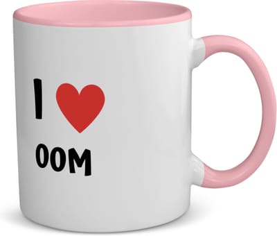Akyol - i love oom koffiemok - theemok - roze - Oom - de liefste oom - verjaardag - cadeautje voor oom - oom artikelen - kado - geschenk - 350 ML inhoud