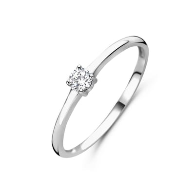Gerhodineerd Zilver Ring Met Geboortesteen Cz April 1337060