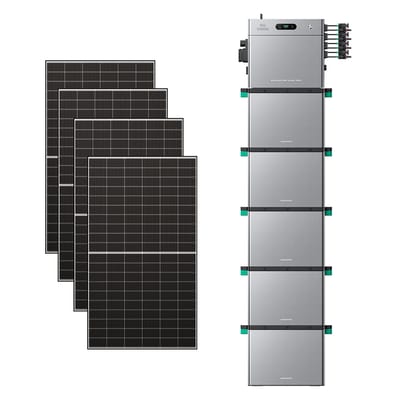 Zendure SolarFlow 2400 Pro - SolarFlow 2400 Pro (2.4 kWh) / 5*AB3000L (14.40 kWh) / 4*515W Bifacial Panel  (2600Wp Max)