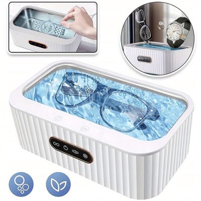 Ultrasone Reiniger 400 ml - Diepte- Voor Reinigings- En Krachtige Standen Intelligente Timer - Duurzaam ABS En Roestvrij Staal - Ideaal Voor Brillen Ringen Kunstgebitten En Meer