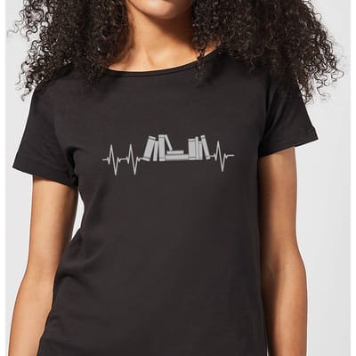Heartbeat Books Dames T-shirt - Zwart - 3XL