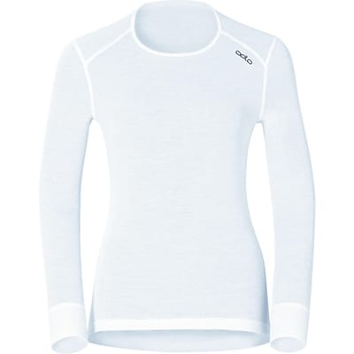 Odlo Maat M Bl Top Crew Neck L/S Active Warm Dames Thermoshirt - White
