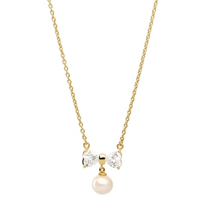 Orphelia 'Sparkle' Dames 925 Sterling Zilveren Set: Ketting-Pendant + Oorbellen - Gouden SET-7512