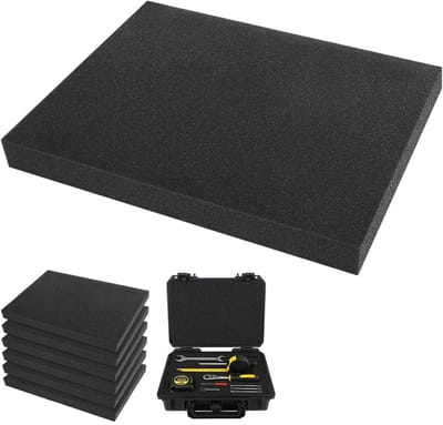 Dailygoods - Schuimrubberen gereedschapskoffer, 6 stuks, 400 x 300 x 40 mm, kubusschuim, tabletop, knutselen, isoleren, als gereedschapsinleg om zelf op maat te snijden