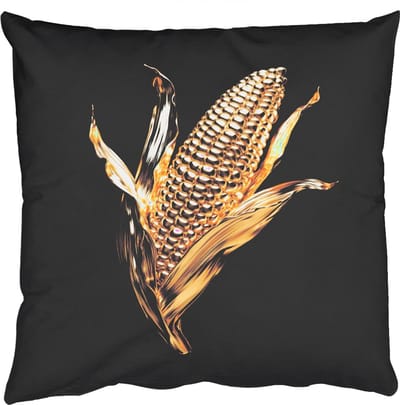 Sierkussens - Kussentjes Woonkamer - 50x50 cm - Mais - Eten - Goud - Zwart