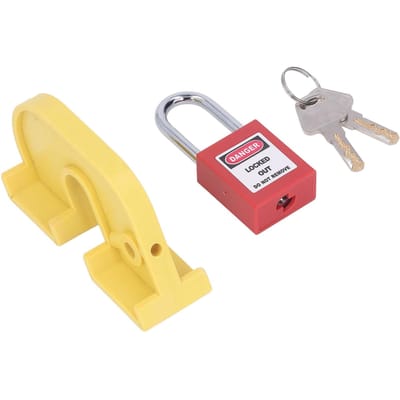 Stroomonderbreker Lockout met 38mm Veiligheidsslot 2 Sleutels Slijtvast Temperatuurverschil Bestendigheid Stroomonderbreker Lockout gray