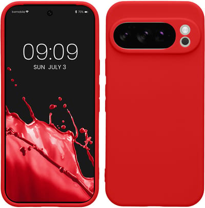 kwmobile telefoonhoesje geschikt voor Google Pixel 10 Pro - Hoesje voor smartphone - Precisie camera uitsnede - In klassiek rood