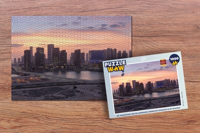 Puzzel De hoofdstad van de Verenigde Arabische Emiraten in de ochtend - Legpuzzel - Puzzel 1000 stukjes volwassenen