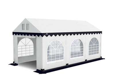 GO-PRO | 3x6 | Partytent | Wit-blauw | Incl grondframe