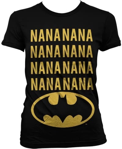 Batman NaNa Girly T-shirt voor dames, zwart