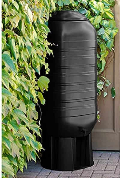 XXL regenton kunststof 250 liter met vulautomaat en kraan - slank en discreet