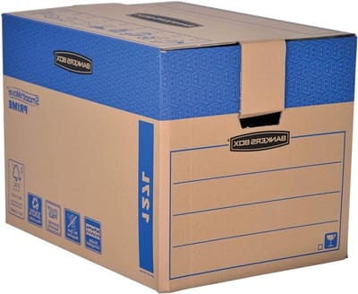 Verhuisdozen - Opslagdozen - Verhuizen Opslaan - Dubbelwandig Karton Handgrepen - 127 Liter 5 Stuks - Beige