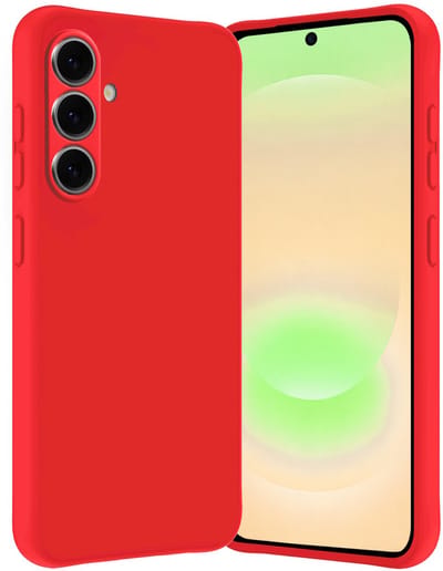 Hoes - Geschikt voor Samsung Galaxy A37 - Sterk & Shockproof - Hoesje Cover - Siliconen Case - Rood