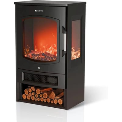 Elektrische Haard / Sfeerhaard - 1800W - Incl. Vlameffect, Warmtefunctie en App-bediening - Zwart, Kachel Vrijstaand