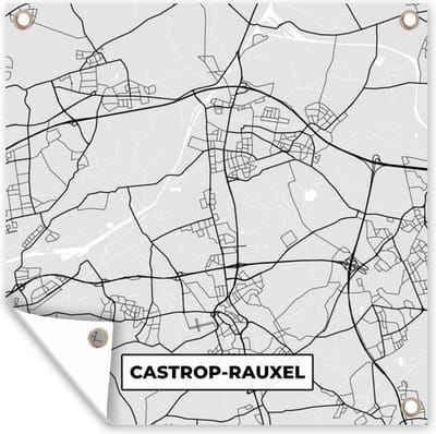Tuin poster Kaart - Stadskaart - Duitsland - Castrop-Rauxel - Plattegrond - 200x200 cm - Tuindoek