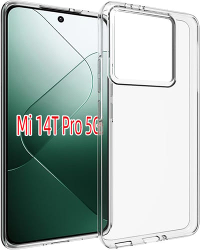 MobyDefend Hoesje - Geschikt voor Xiaomi 14T Pro - Transparante TPU Backcover - Volledig Doorzichtig