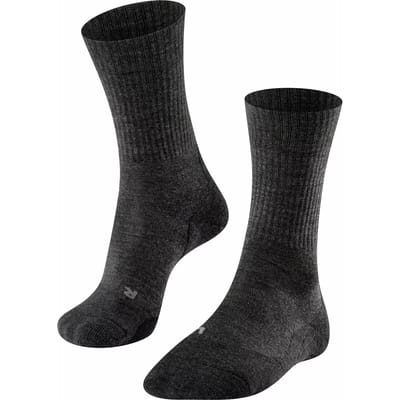 FALKE TK2 Wool anti-blaar dik wol functioneel materiaal wandelsokken heren grijs - maat 39-41