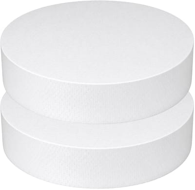 Piepschuim vormen - cirkel - 2x - D32,5 x 4 cm - styropor hobby / DIY vorm - basis knutselfiguren