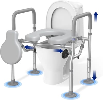 Toilet Seat Booster for Seniors Comfortable Toilet Seat for Disabled Persons Height and Width Adjustable Toilet Seat for Seniors