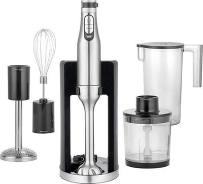 RWB® Staafmixer Set - Staafmixer - Handblender - Zilver - 7cm x 7cm x 42cm