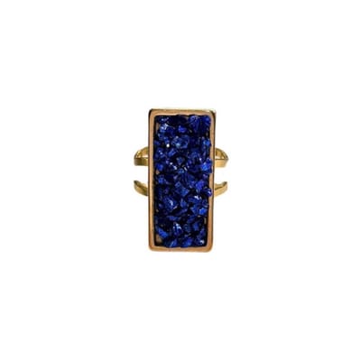 2 Love It - Crush of Gold - dames - ring - verstelbaar - blauw