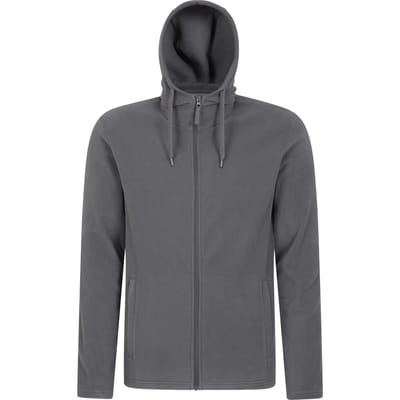 Mountain Warehouse Heren Camber Fleece Full Zip Hoodie (Donkergrijs)