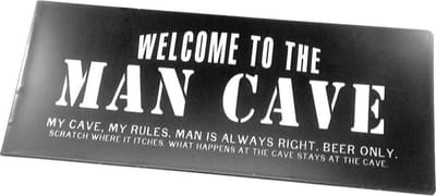 Wandbord - Welcome to the Mancave Black