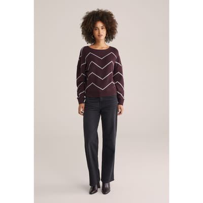 WE Fashion Knitted Pullover Aubergine Taglia: XS | Maglioni a maglia Outlet | Donna