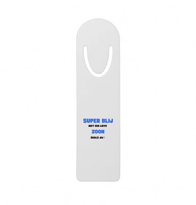 Hacebo® - super blij met een lieve zoon zoals jij metalen boekenlegger - Zoon - de liefste zoon - verjaardag - cadeautje voor zoon - zoon artikelen - kado - geschenk Bladwijzer boekenleggers - 12.7 cm x 3.2cm