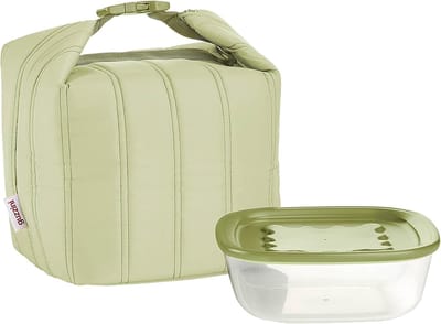 Koeltas Set - Lunchtas Isolatie - Picknicks en Uitjes - Inclusief Luchtdichte Bak - 1400 ml Capaciteit - Frisse Kleuren