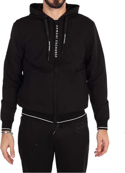 Heren Hoodie van French Terry Katoen Zwart